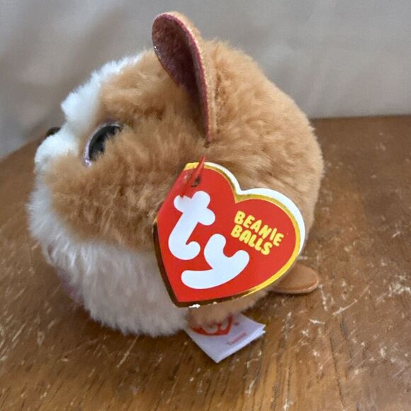 Ty Puffies (Beanie Balls) Plush - TANNER the Brown Dog (4 inch) NEW 2022 MWMTs - Picture 3 of 9